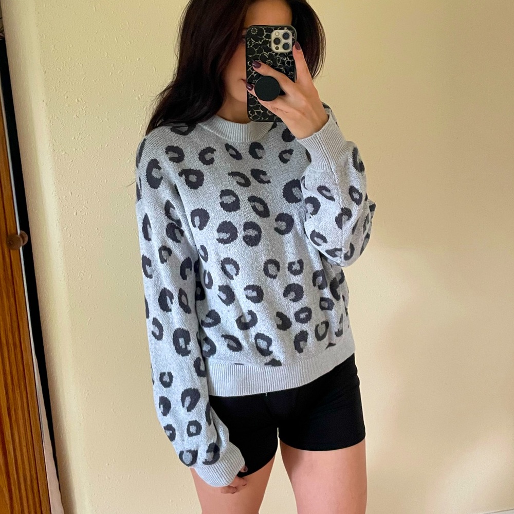 A&F Leopard Sweater